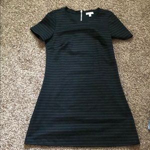 Black and white striped dress